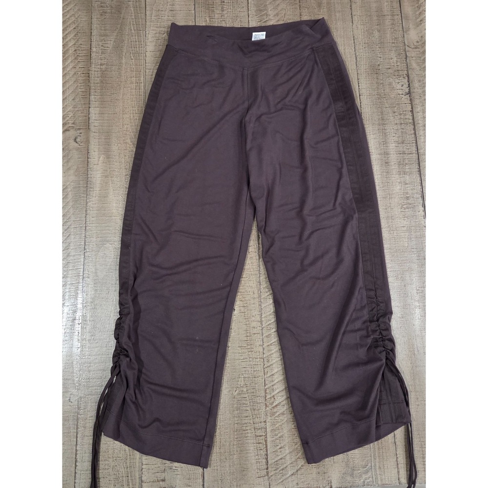 Womens Cabi Relaxed Fit Drawstring Pants with Adjustable Tie Cuffs Dark Purple S